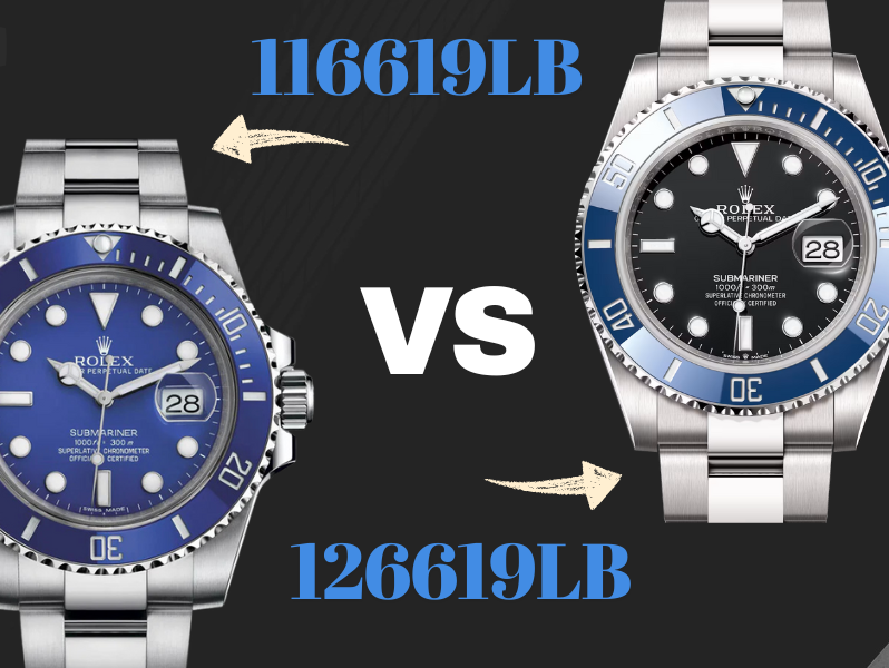 Rolex 116619LB Smurf vs Rolex 126619LB Cookie Monster