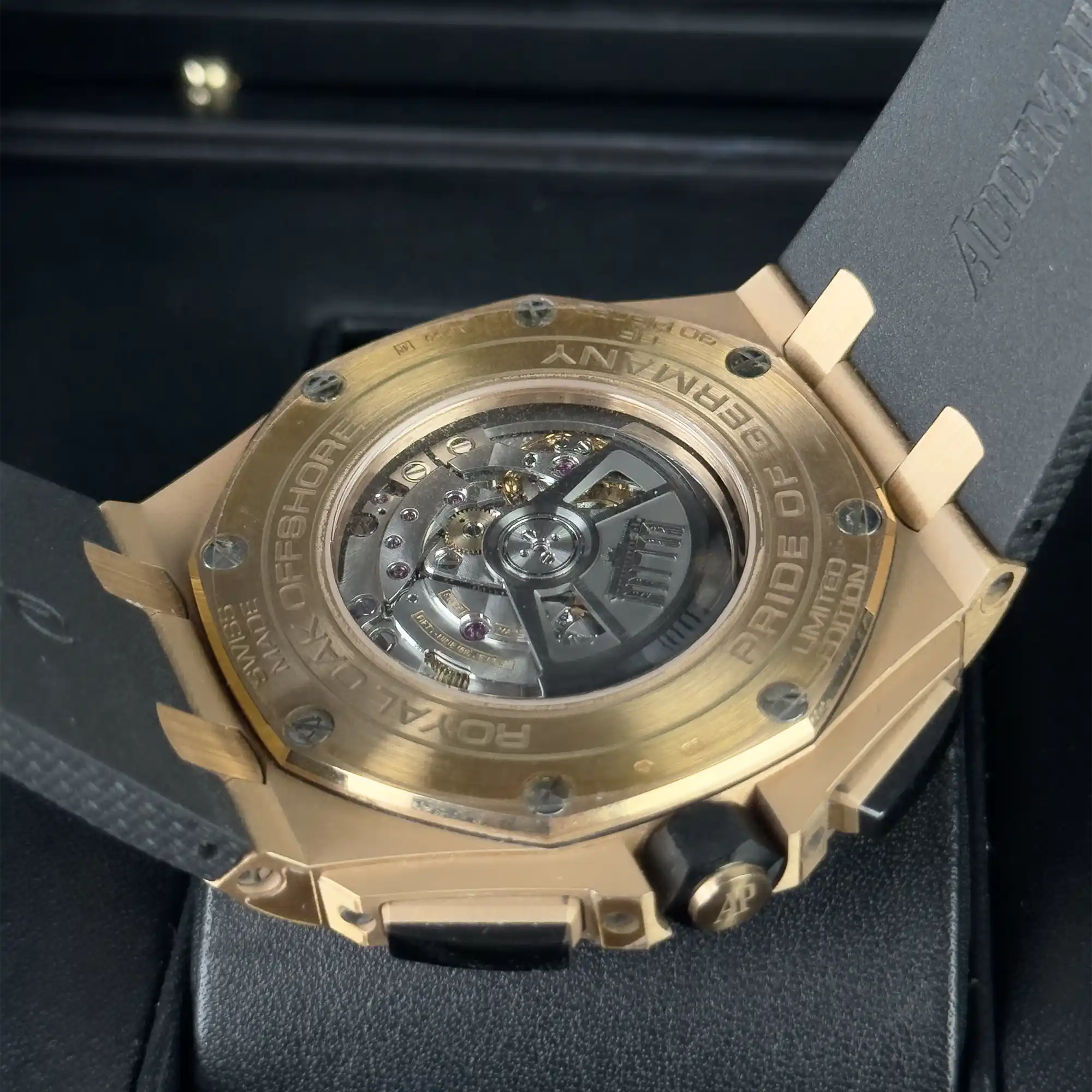 Audemars Piguet Royal Oak Offshore Slate Grey Dial Rose Gold 26416RO.OO.A002CA.01 - Pre-Owned Case back