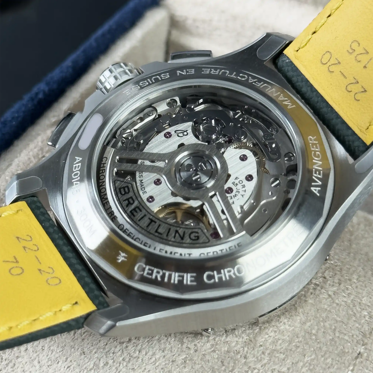 Breitling Avenger B01 Chronograph Green Dial AB0146 42mm - Case back