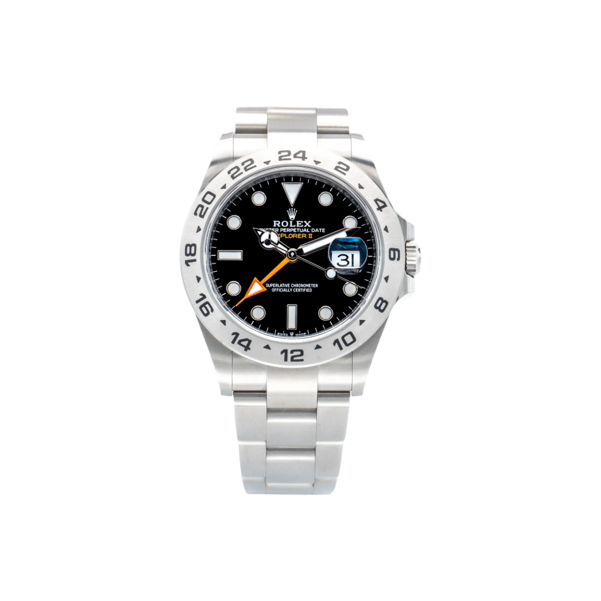 Front Rolex Explorer II Black Dial Stainless Steel 226570