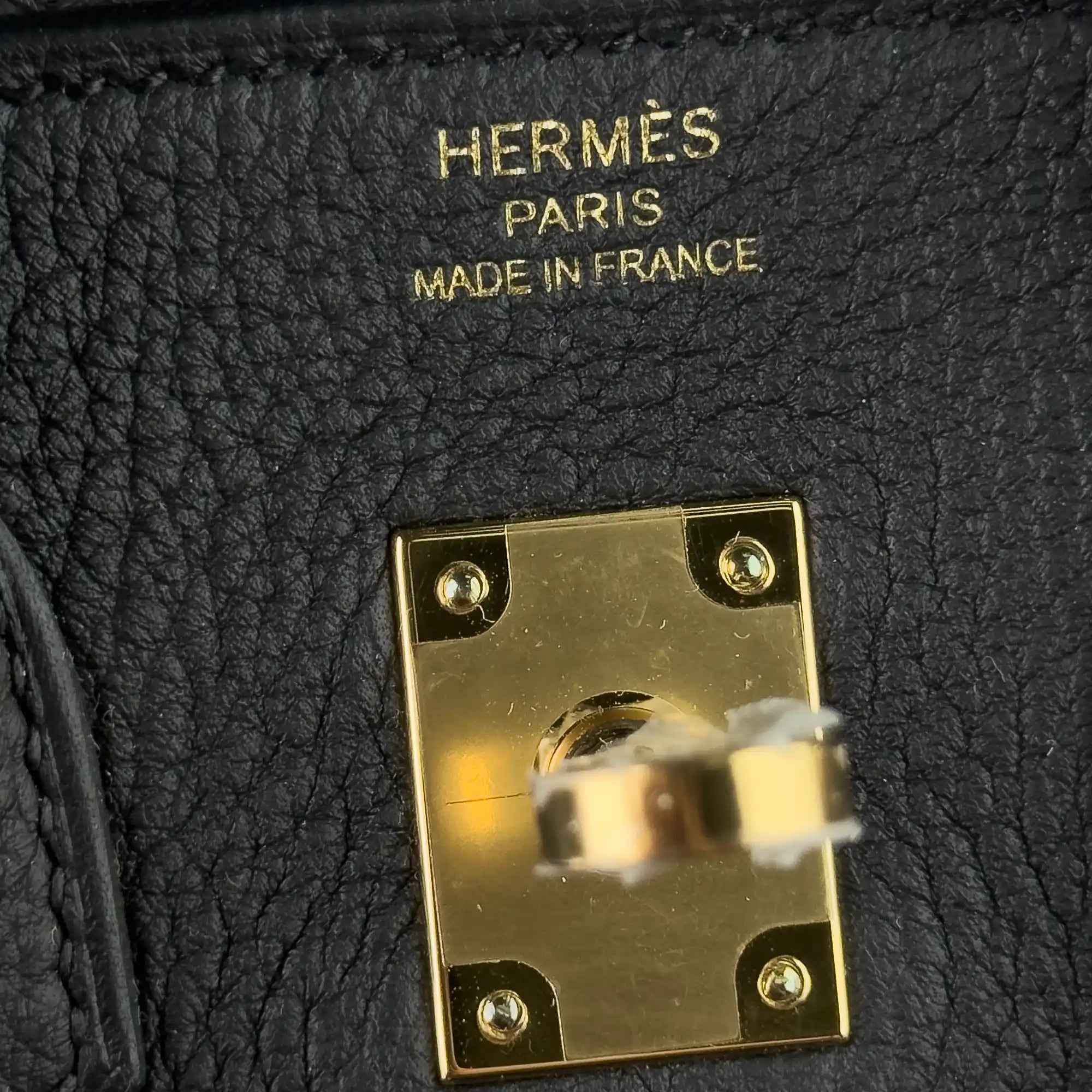Hermes Birkin 25 Noir Togo Gold Hardware - Logo
