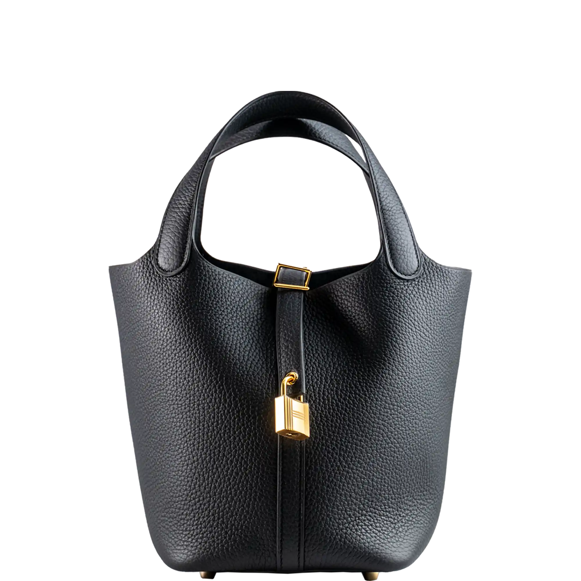 Hermes Picotin 18 Black Clamence Gold Hardware - Front
