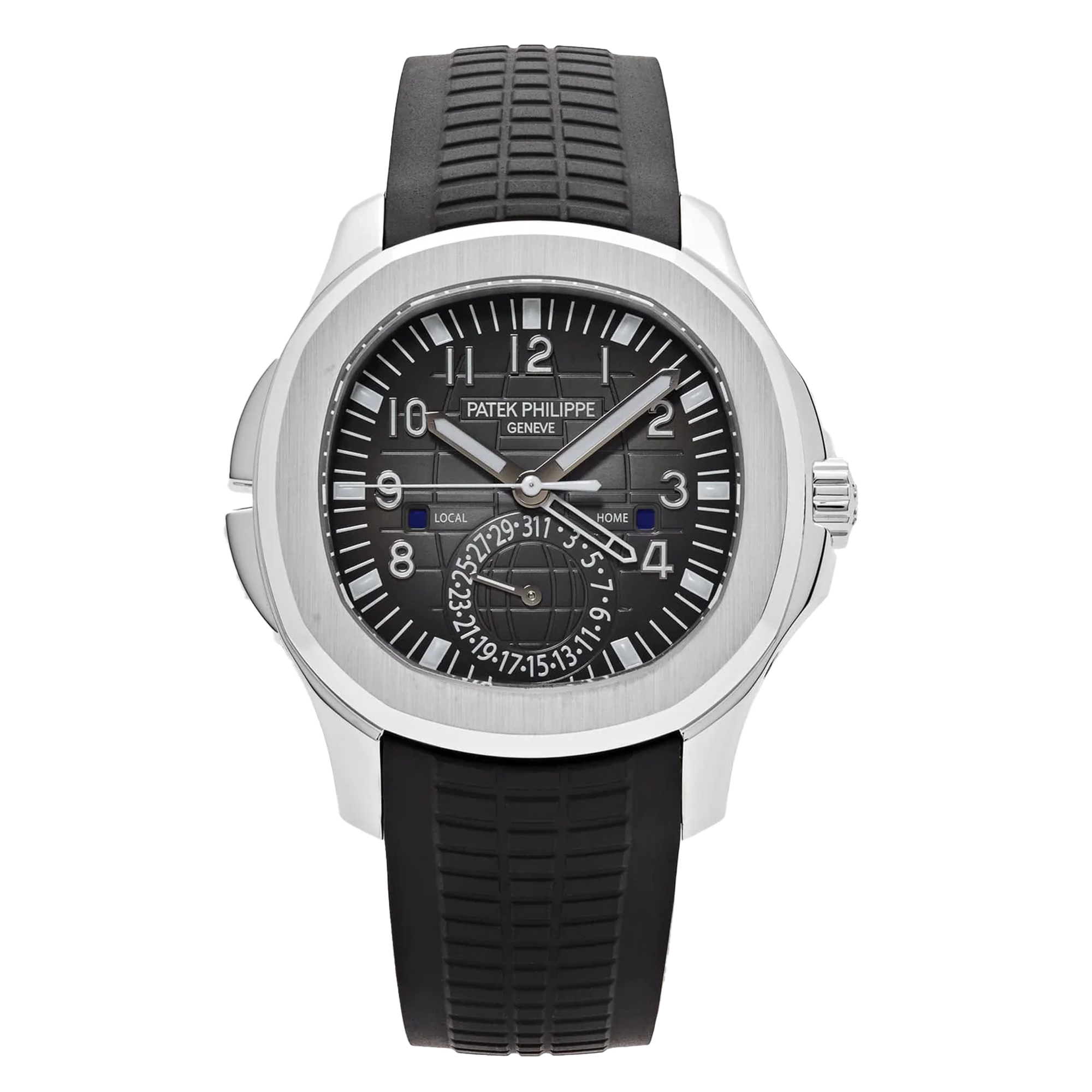 Patek Philippe Aquanaut Black Dial Travel Time 5164A/001