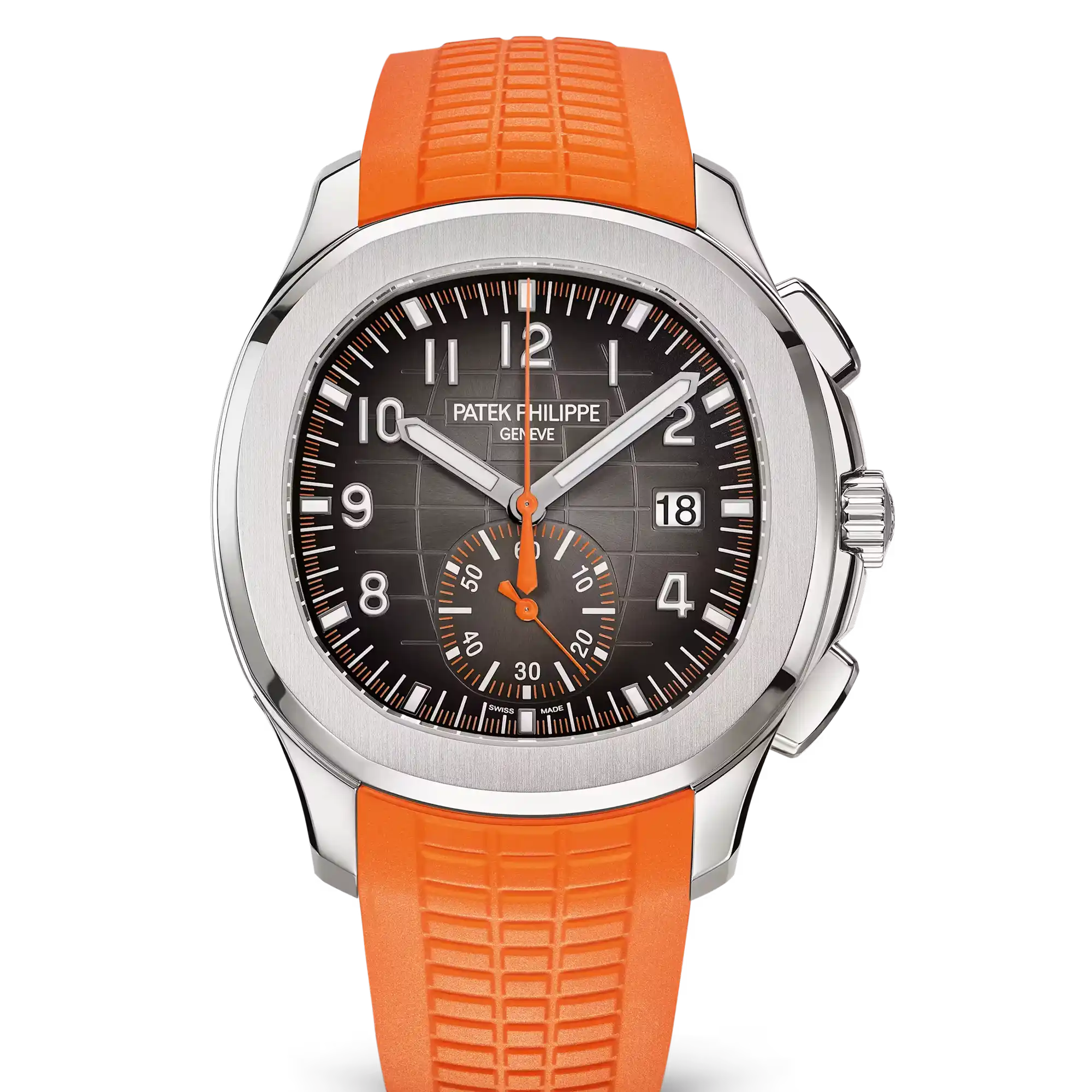 Patek Philippe Aquanaut Chronograph Steel 42.2mm Orange Bracelet 5968a-001