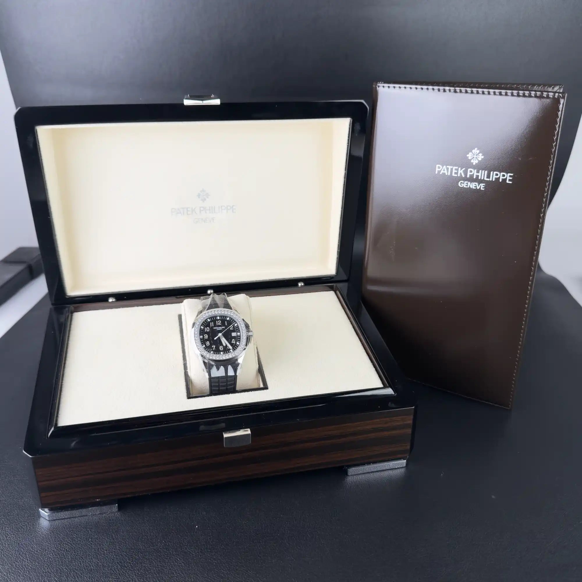 Patek Philippe Aquanaut Luce Black Dial Diamond Bezel 38.8mm Stainless Steel 5267/200A-001 - Full set