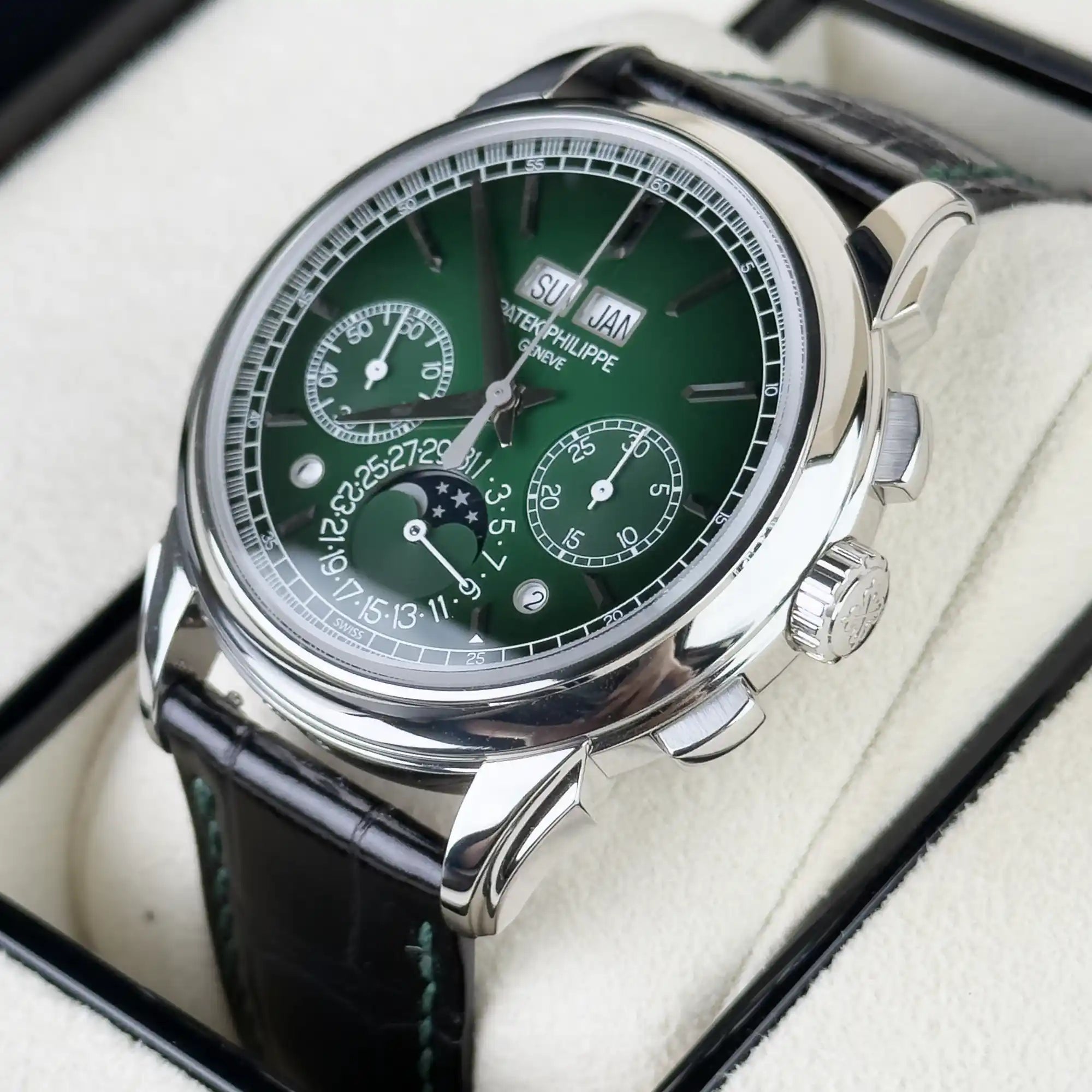 Patek Philippe Grand Comlications Green Dial Leather Strap 5270p-014 - Right