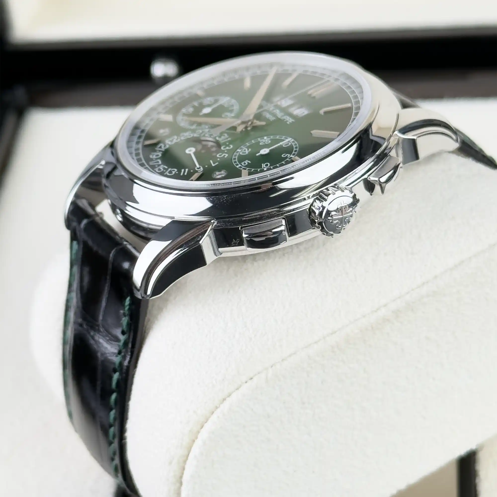 Patek Philippe Grand Comlications Green Dial Leather Strap 5270p-014 - Side 2