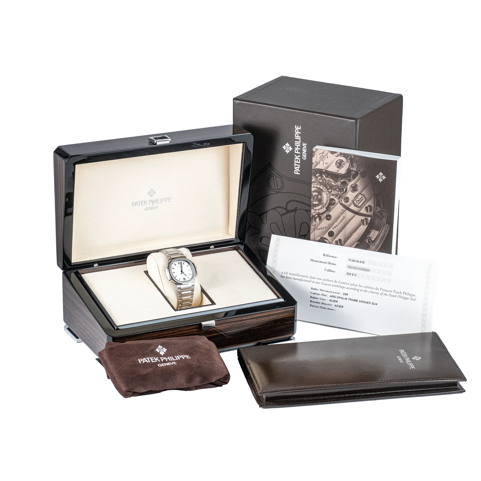 Patek Philippe Ladies Nautilus White Dial 7118/1A Steel - Full set