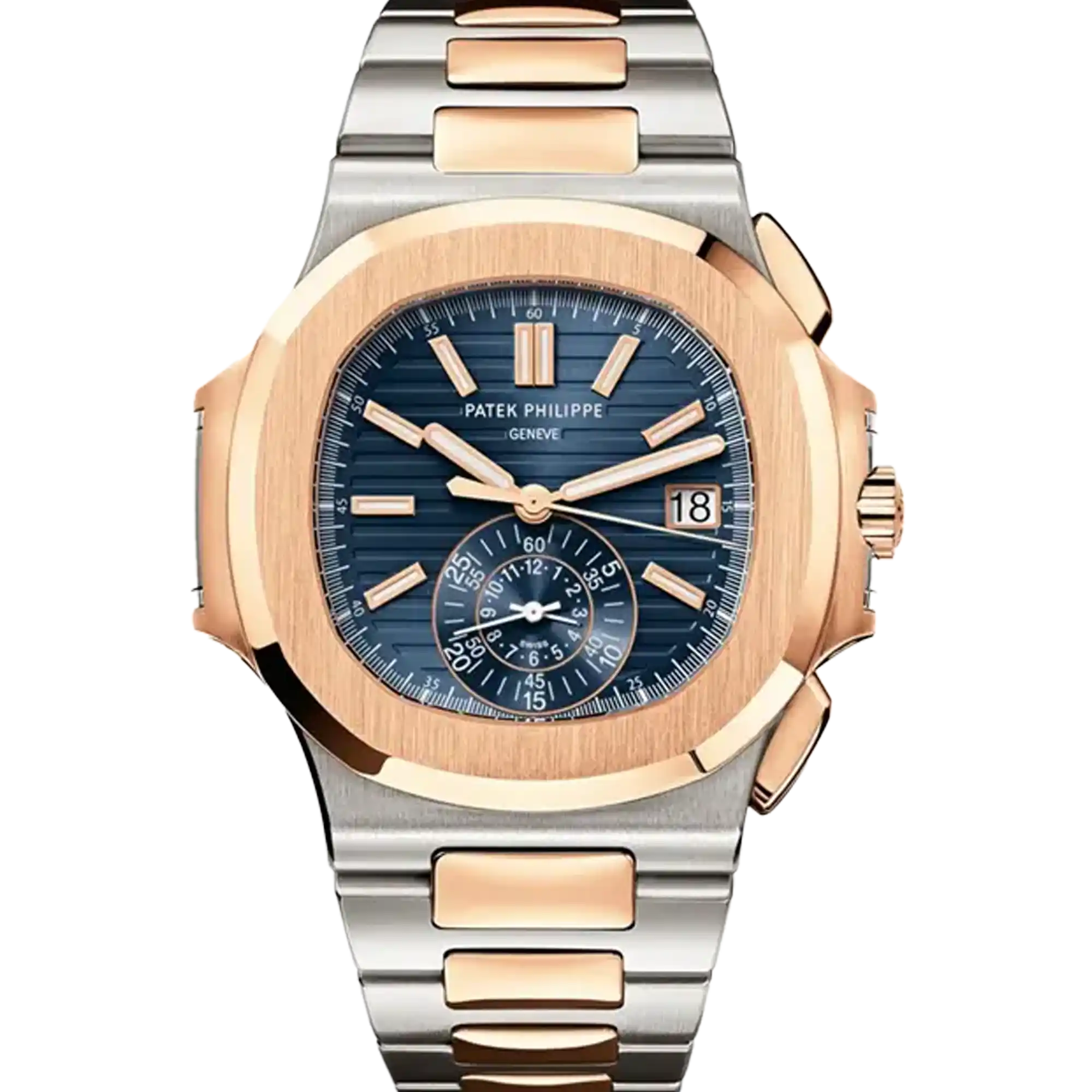 Patek Philippe Nautilus Blue Dial 40.5mm Stainless Steel Rose Gold 5980/1AR