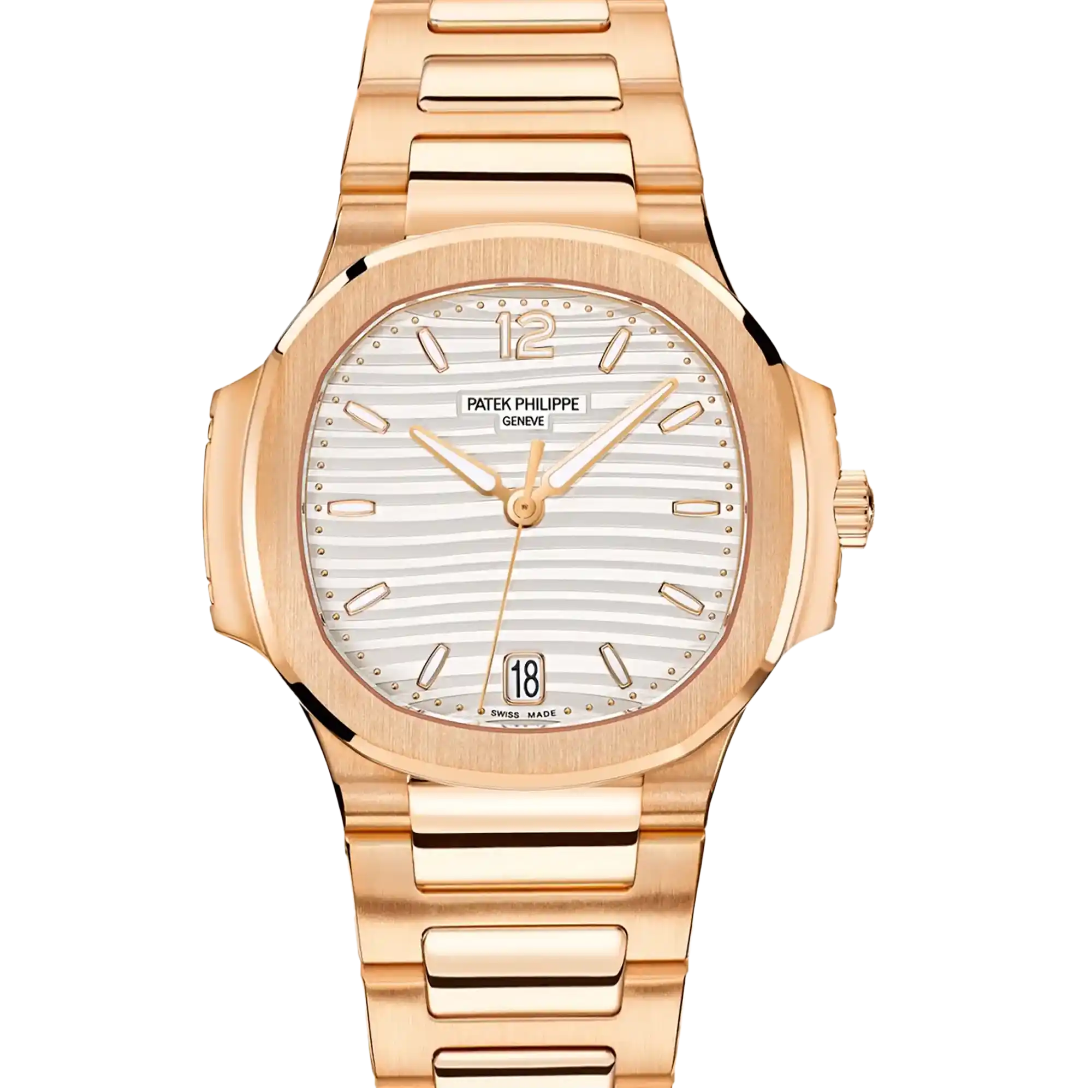 Patek Philippe Nautilus Lady Silvery Opaline Dial Rose Gold 35.2mm 7118/1R-001
