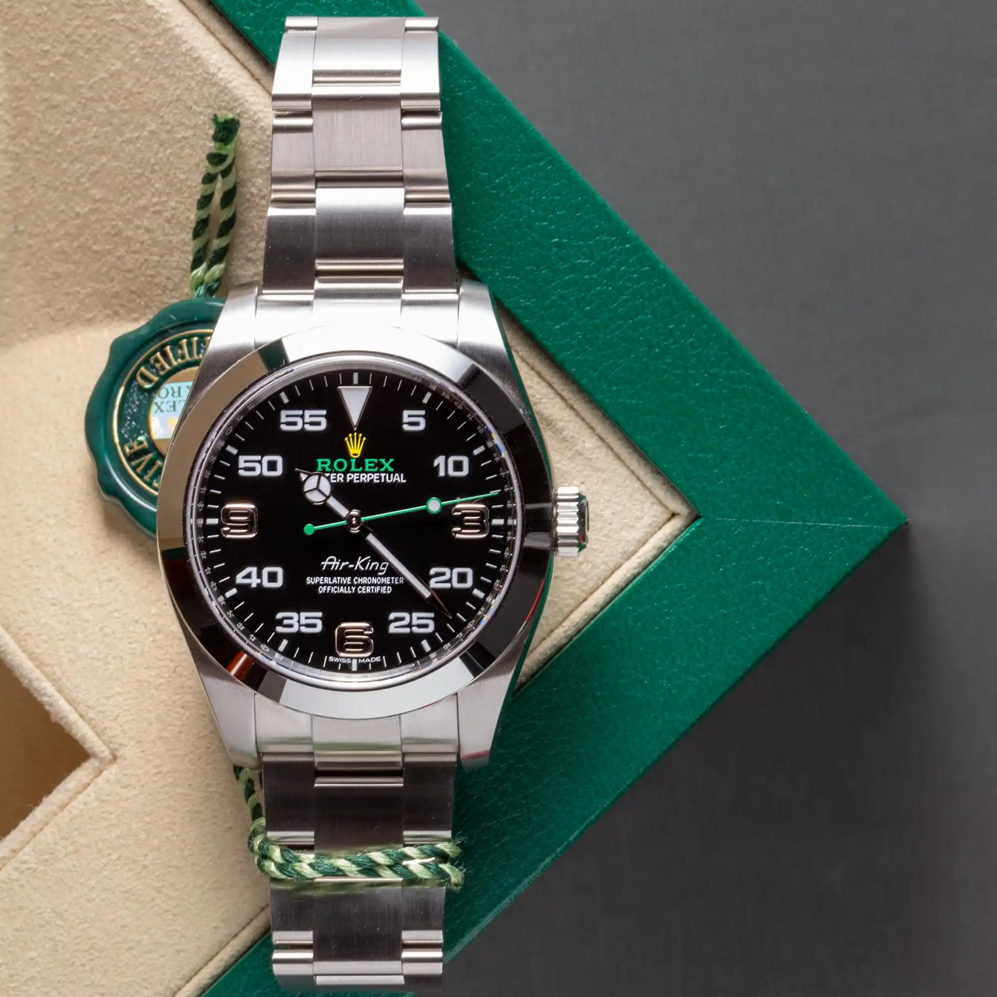 Rolex Air King Black Dial Oystersteel 116900 - Banner