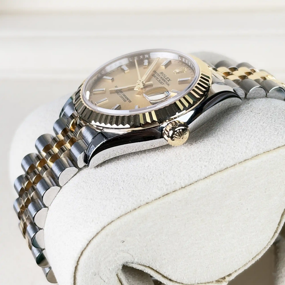Rolex Datejust 31 Champagne Oystersteel Yellow Gold Jubilee 278273 - Side 2