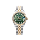 Rolex Datejust 31 Olive Green Diamond Oystersteel Yellow Gold Jubilee 278273 - Front