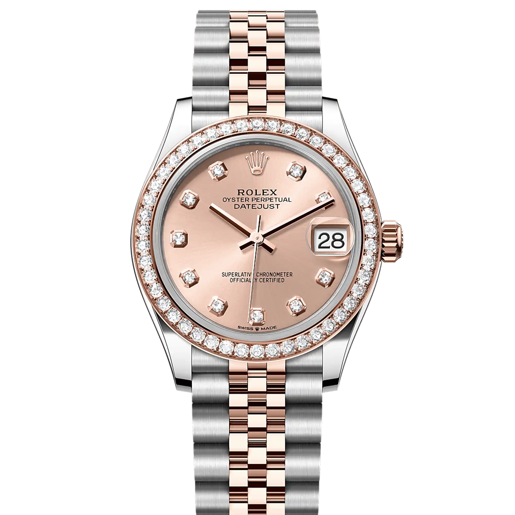 Rolex Datejust 31 Rose Diamond Oystersteel Rose Gold Jubilee 278381RBR