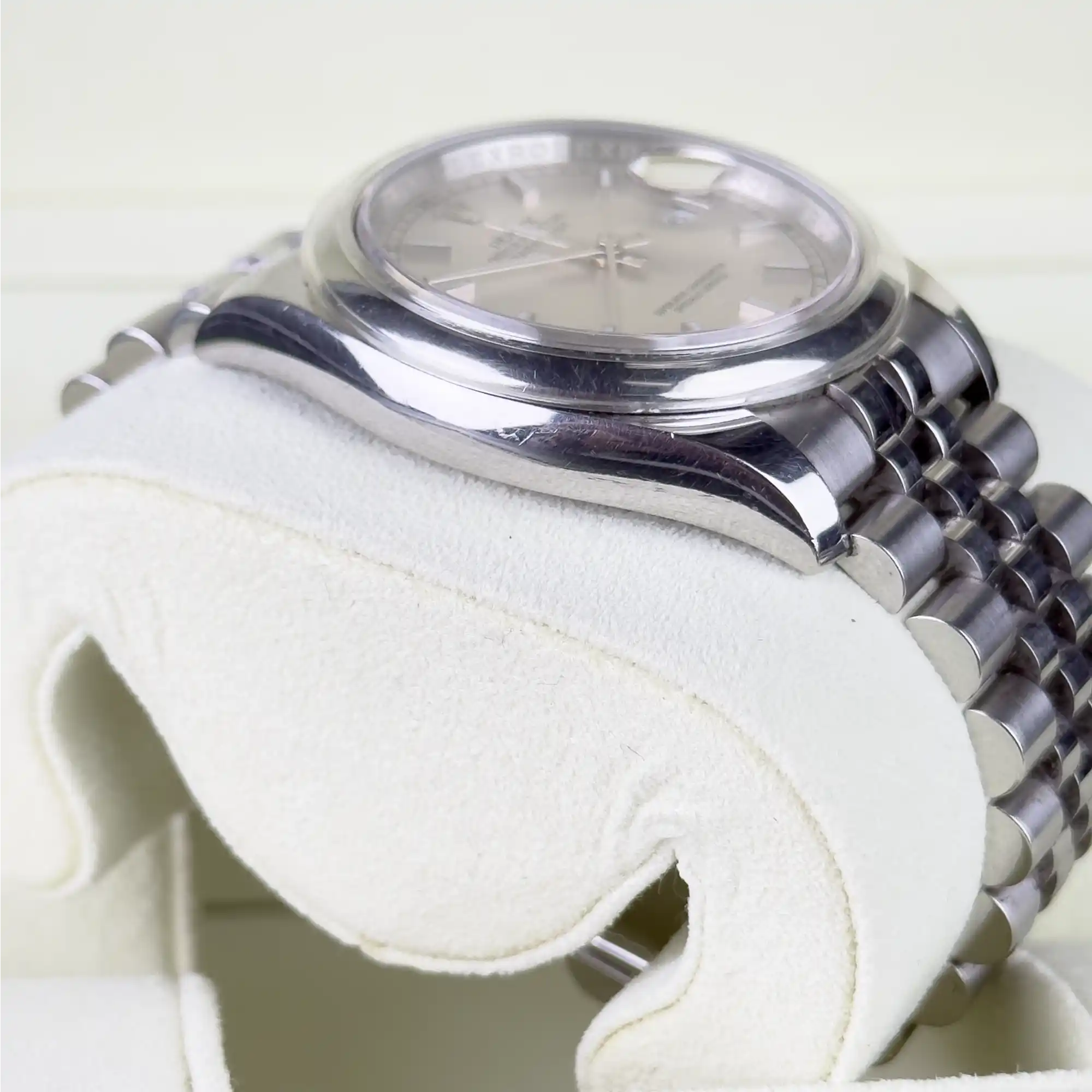 Rolex Datejust 31 Silver Index Oystersteel White Gold Jubilee 116200 - Side 1