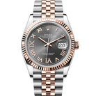 Rolex Datejust 36 Slate Roman Diamond Oystersteel Rose Gold Jubilee 126231