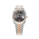 Rolex Datejust 36 Slate Roman Diamond Oystersteel Rose Gold Jubilee 126231 - Front