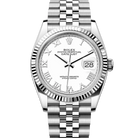 Rolex Datejust 36 White Roman Oystersteel White Gold Jubilee 126234