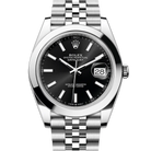 Rolex Datejust 41 Black Index Oystersteel Jubilee 126300
