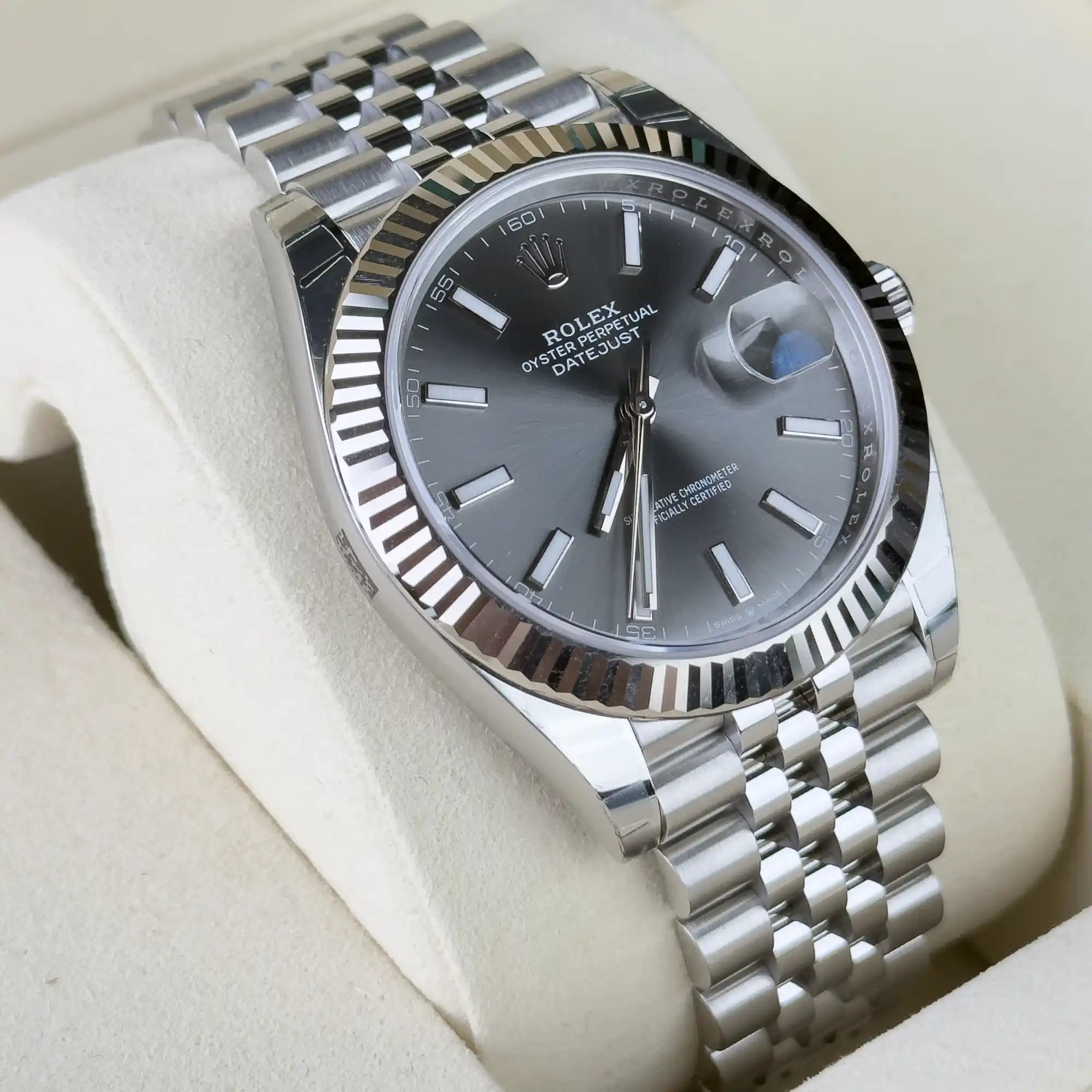 Rolex Datejust 41 Slate Dial Jubilee 126334 - left