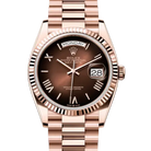 Rolex Day-Date 36 Brown Ombré Roman Rose Gold 128235