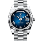 Rolex Day-Date 40 Blue Ombré Roman Platinum 228236
