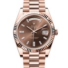 Rolex Day-Date 40 Chocolate Baguette Rose Gold 228235