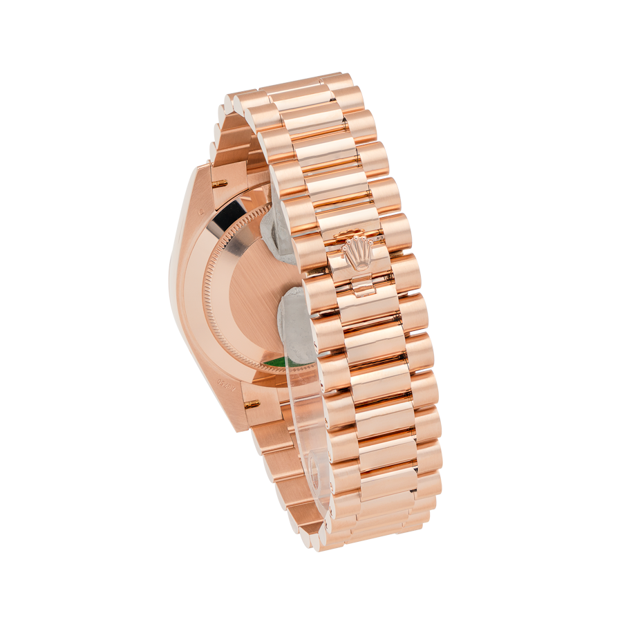 Rolex Day-Date 40 Chocolate Baguette Rose Gold 228235 - Back