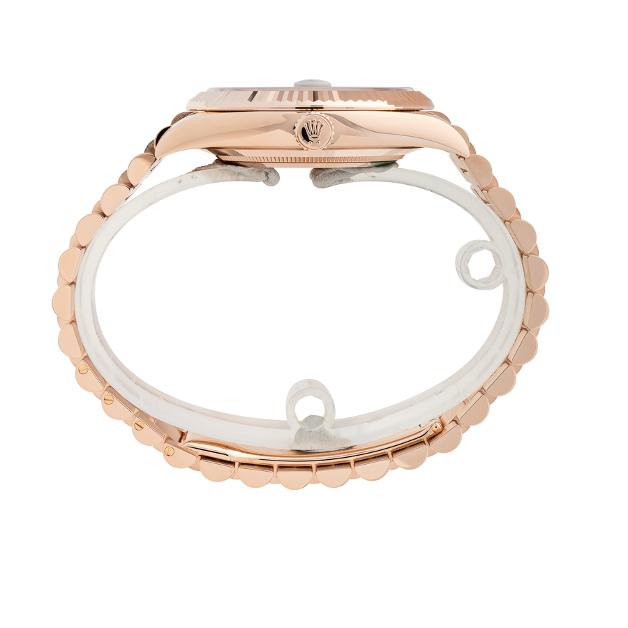 Rolex Day-Date 40 Chocolate Baguette Rose Gold 228235 - Crown