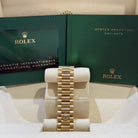 Rolex Day-Date 40 Yellow Gold Champagne Roman 228238 - Stock - Bracelet