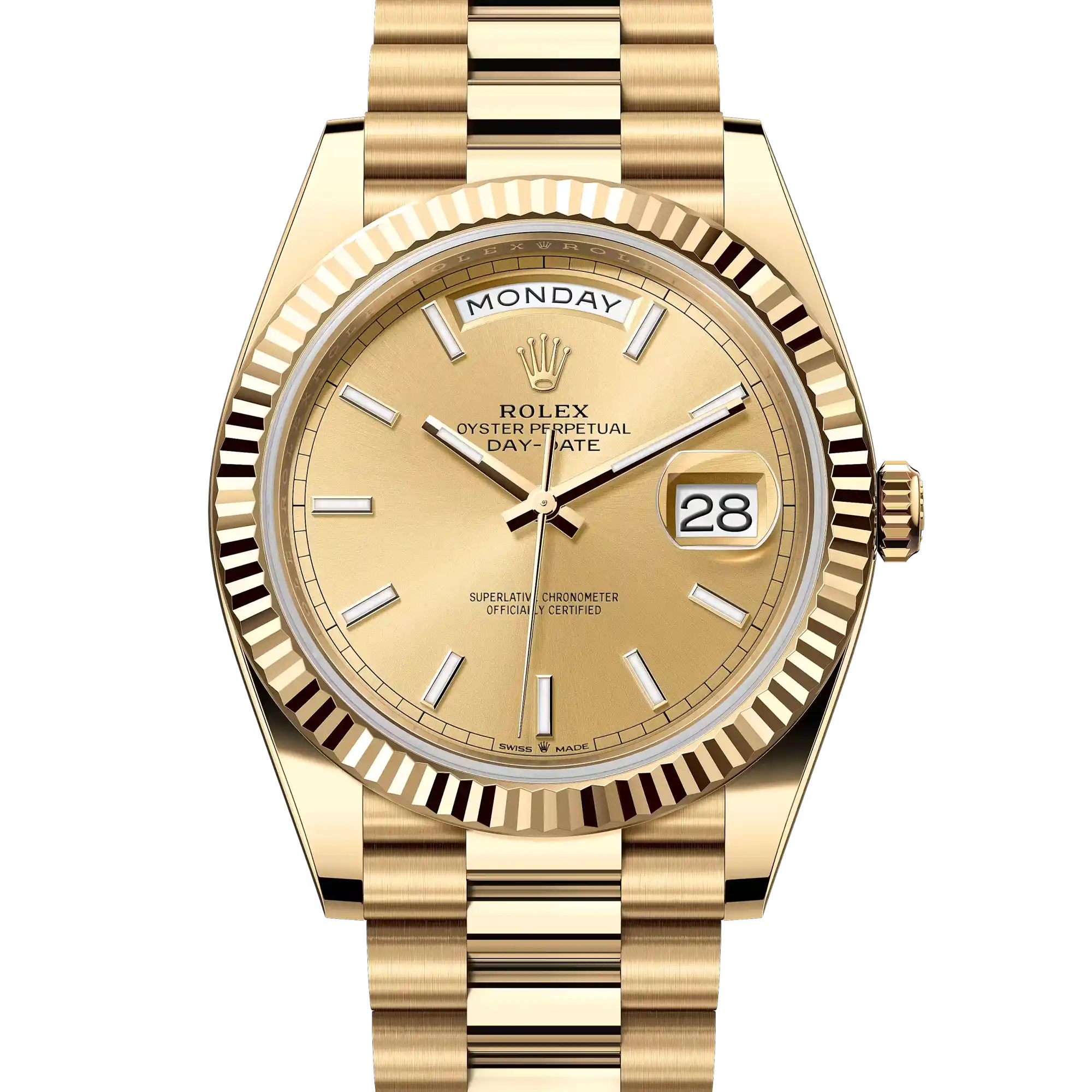Rolex Day-Date Champagne Index Dial 228238
