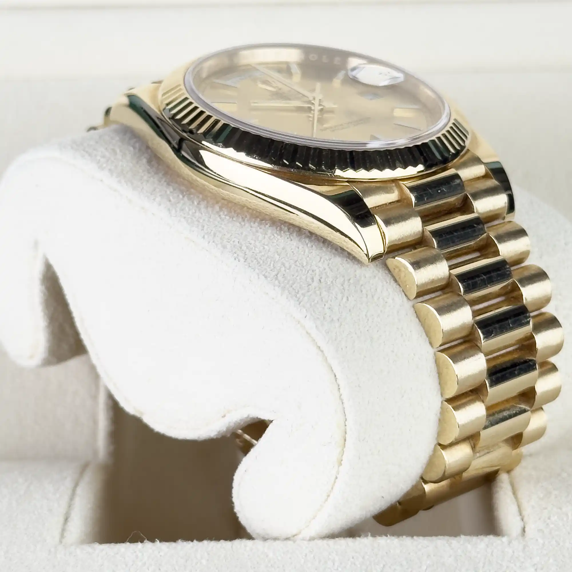 Rolex Day-Date Champagne Index Dial 228238 - Side 1