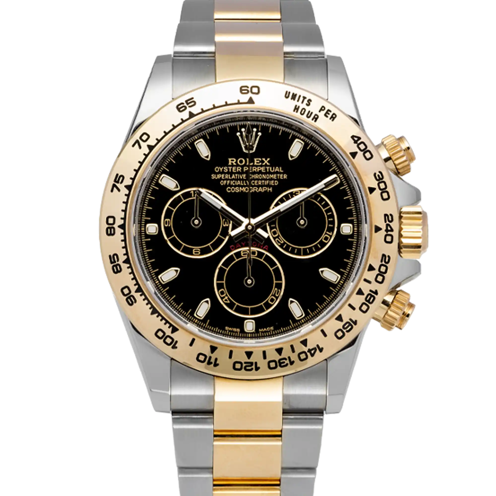 Rolex Daytona Black Dial Yellow Gold Oysterstell Oyster 116503 - Pre-owned
