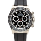 Rolex Daytona Black Diamond Dial White Gold Oysterflex 116519LN - Pre-Owned