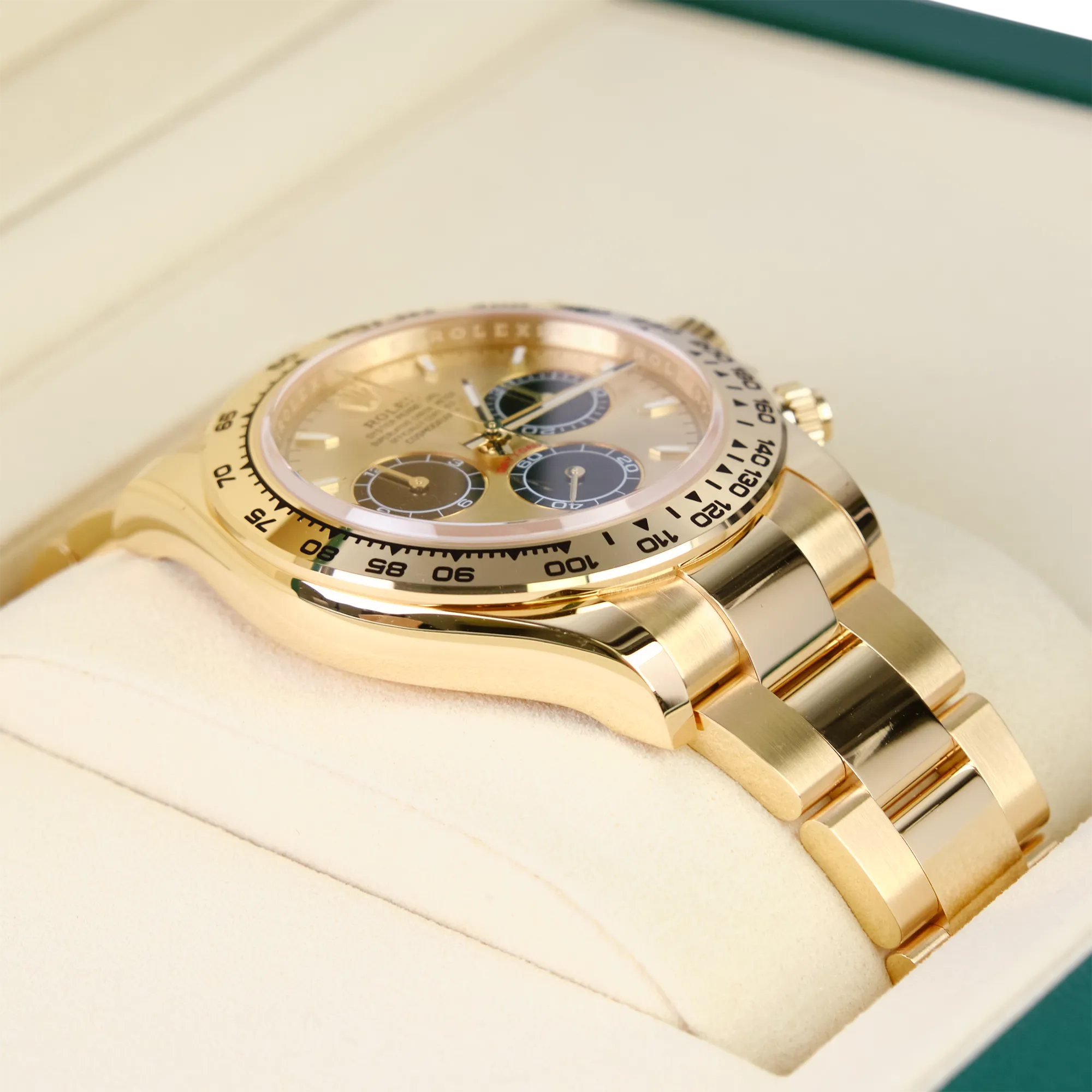 Rolex Daytona Golden Black Dial Yellow Gold Oyster 126508 - Side 2