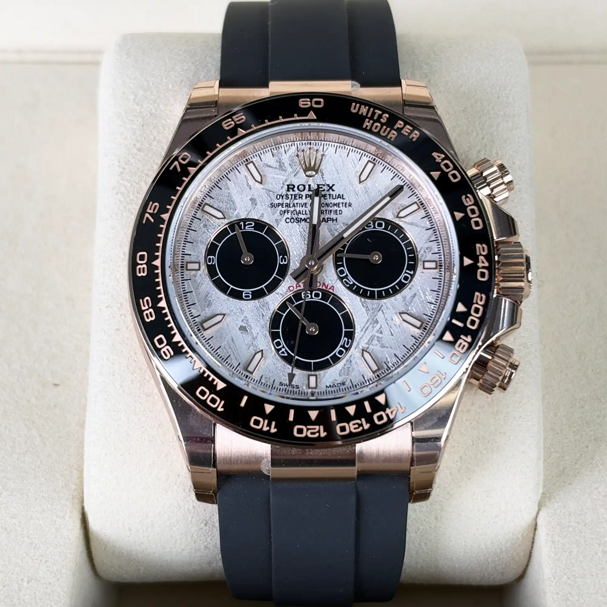 Rolex Daytona Meteorite Dial Everose Gold Oysterflex 126515LN - 2026 Unworn - Front
