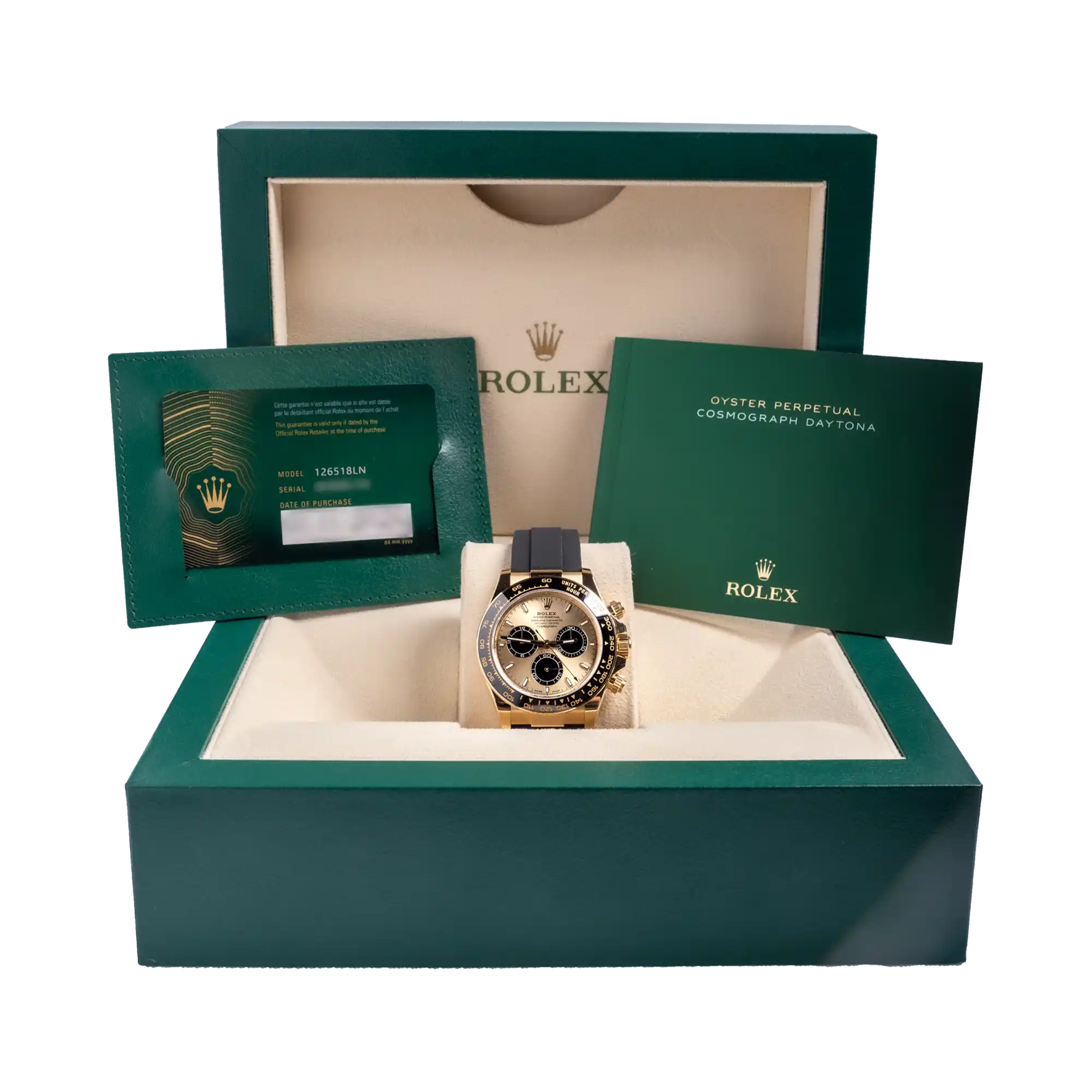 Rolex Daytona “Pikachu/YML” 18K Yellow Gold Black Gold Dial Oysterflex 126518LN - Full set
