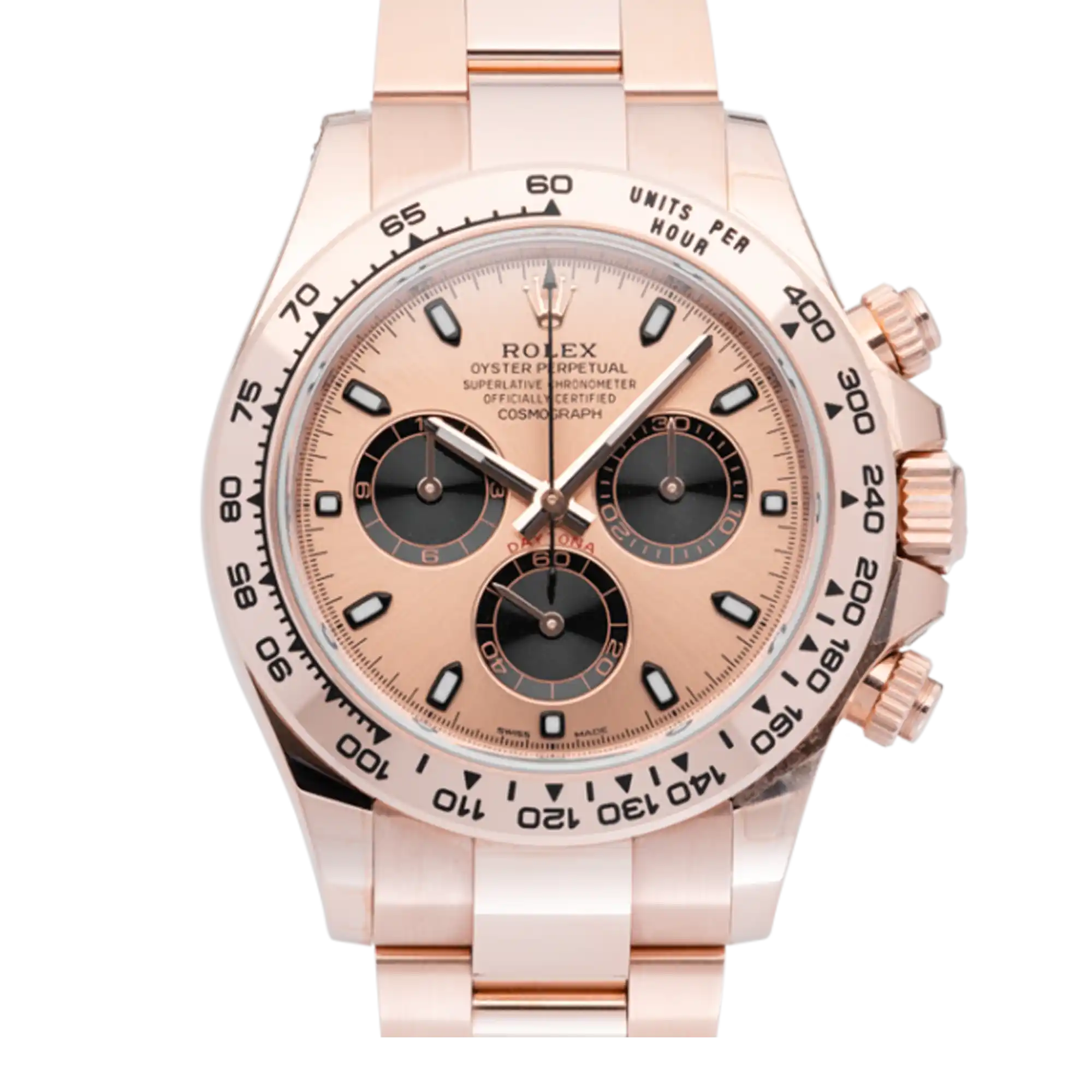 Rolex Daytona Sundust Black Dial Rose Gold 116505