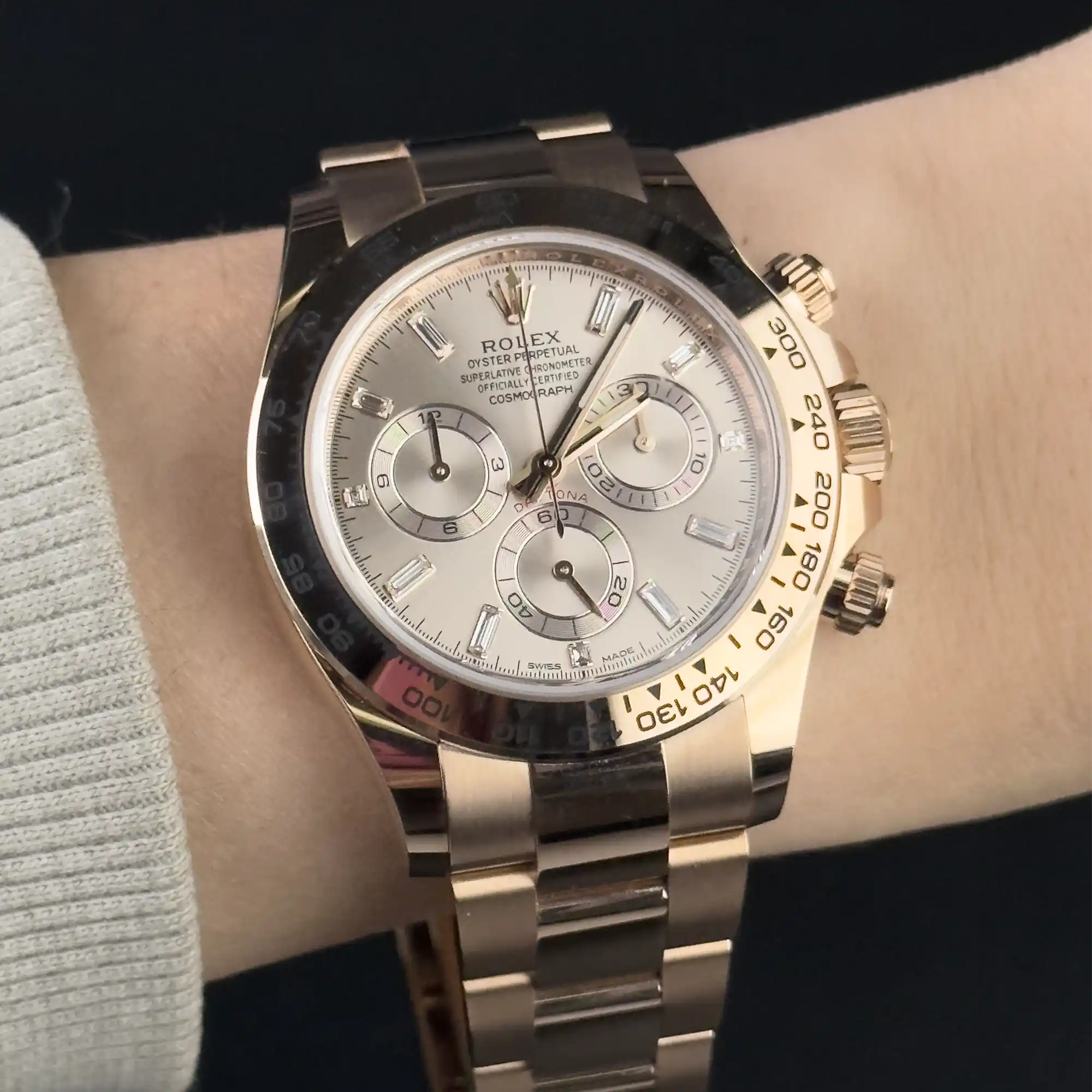 Rolex Daytona Sundust Diamond Dial 116505 - Wrist