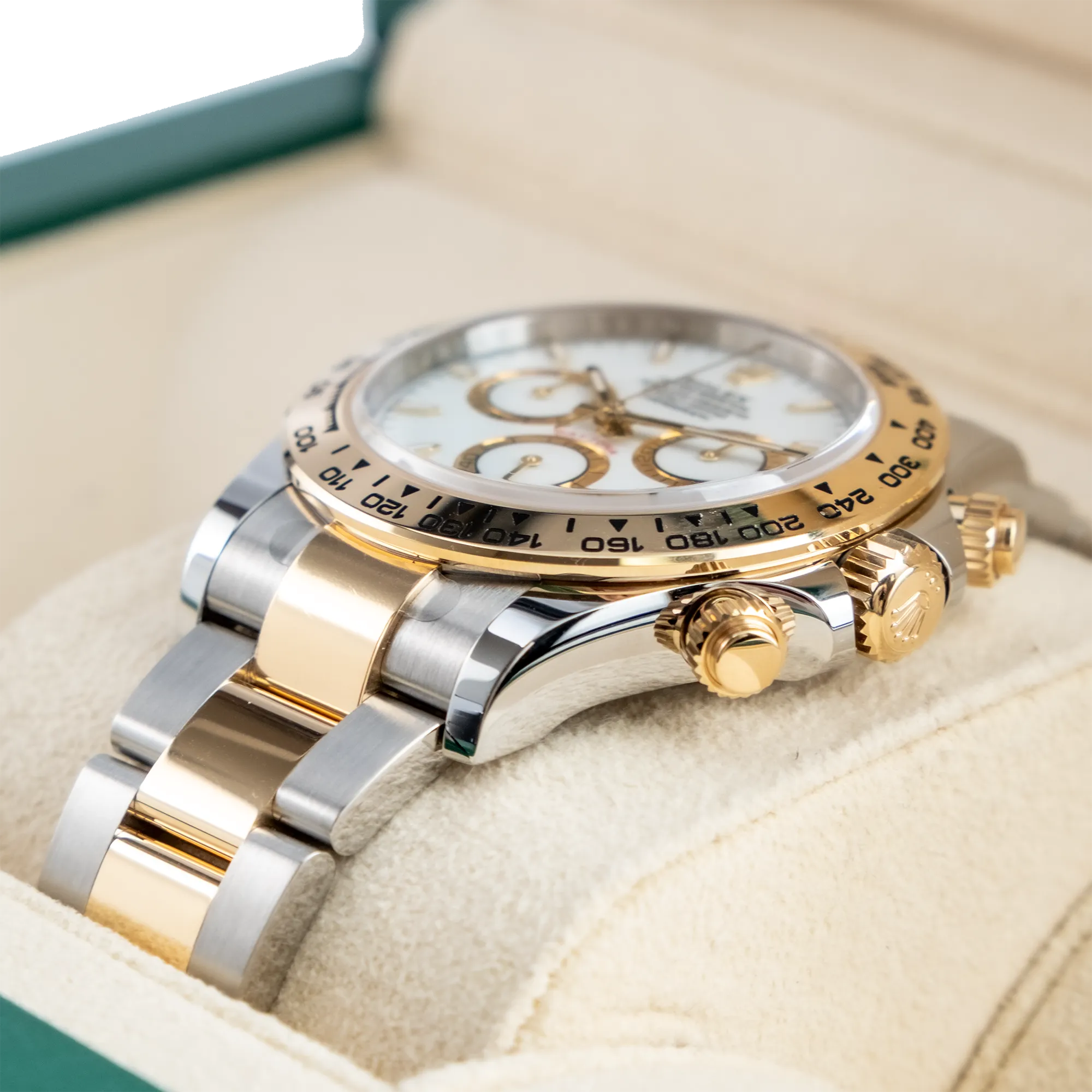 Rolex Daytona Yellow Gold Oystersteel White Dial 126503 - Right