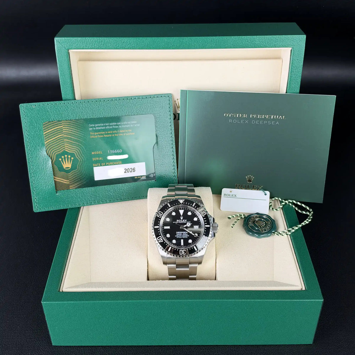 Rolex Deep Sea Black Dial 136660 - 2026 Mint - Full set
