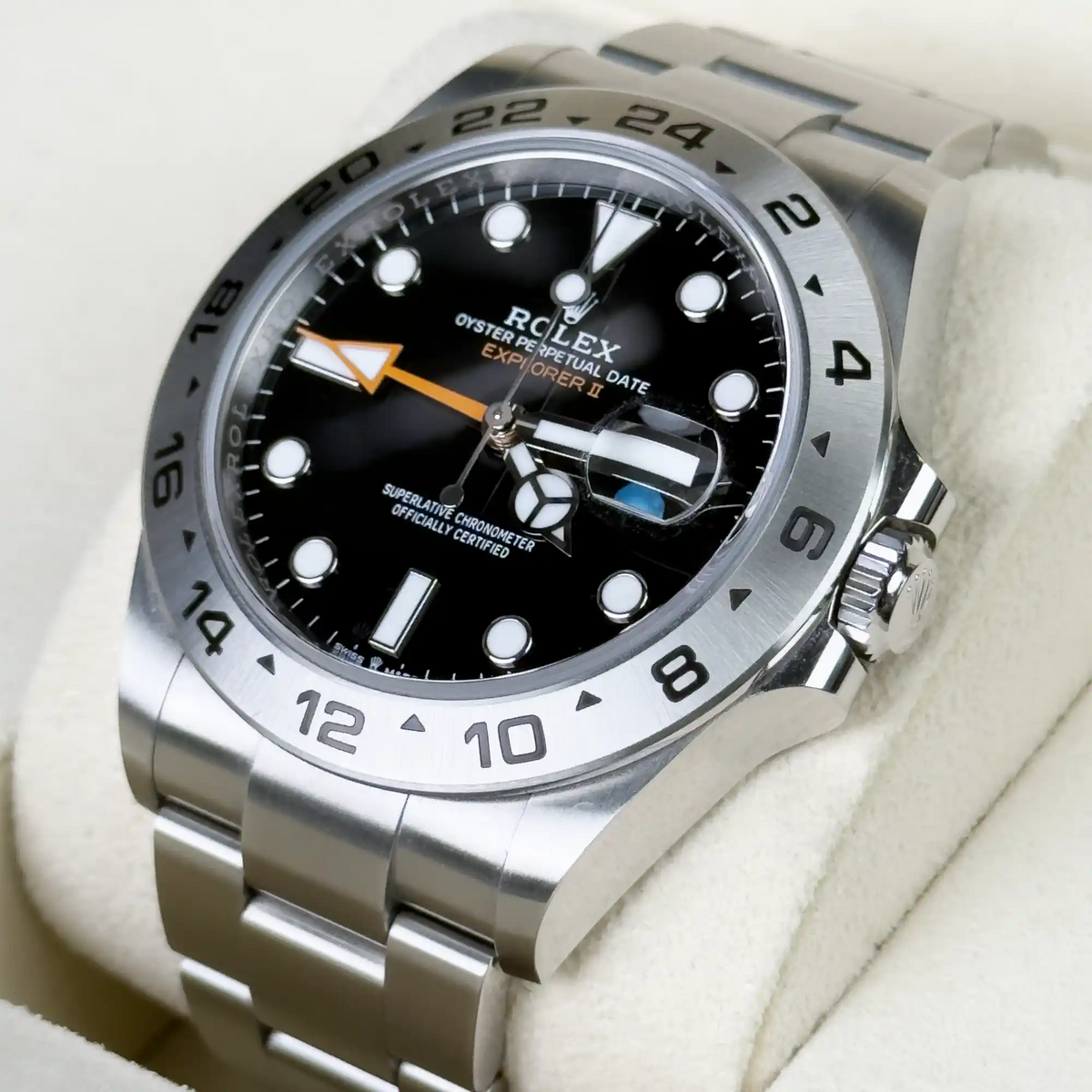 Rolex Explorer II Black Dial Stainless Steel 226570 - 2025 Pre-Owned Mint - Right