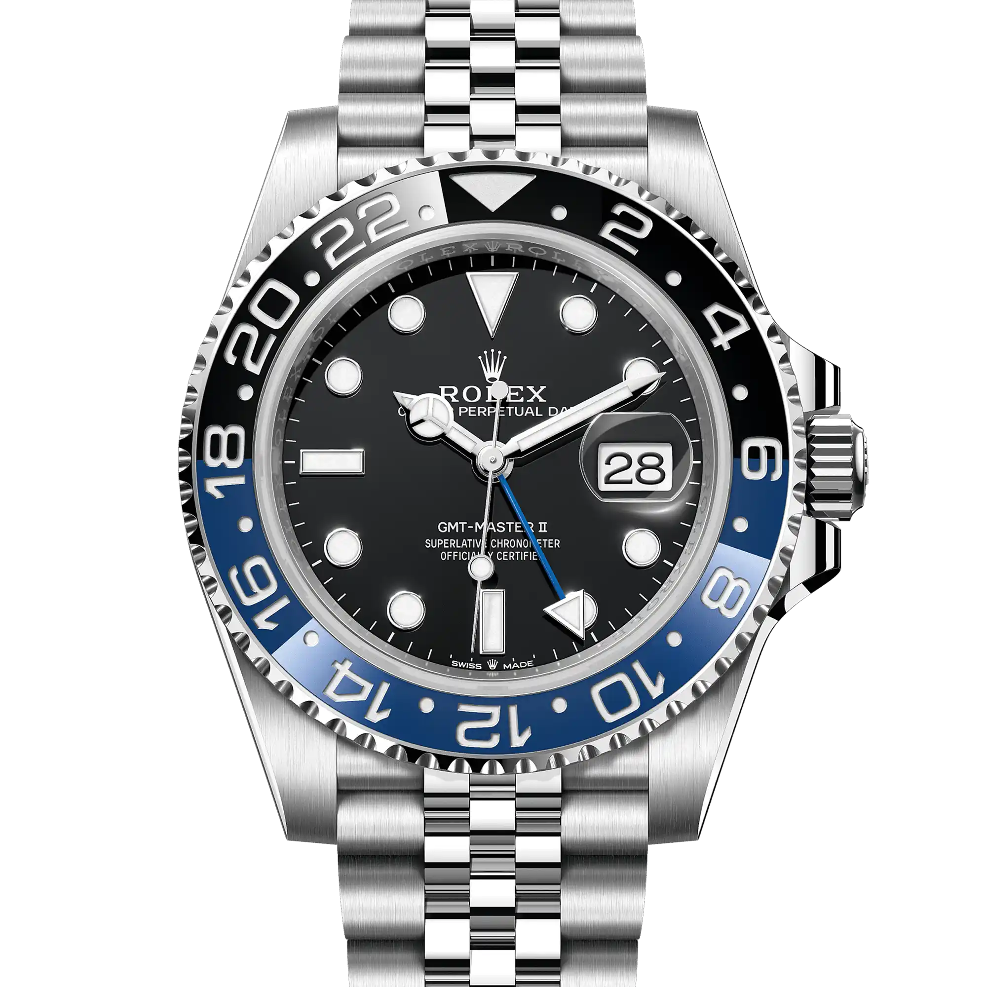Rolex GMT Master II "Batgirl" Jubilee 126710BLNR