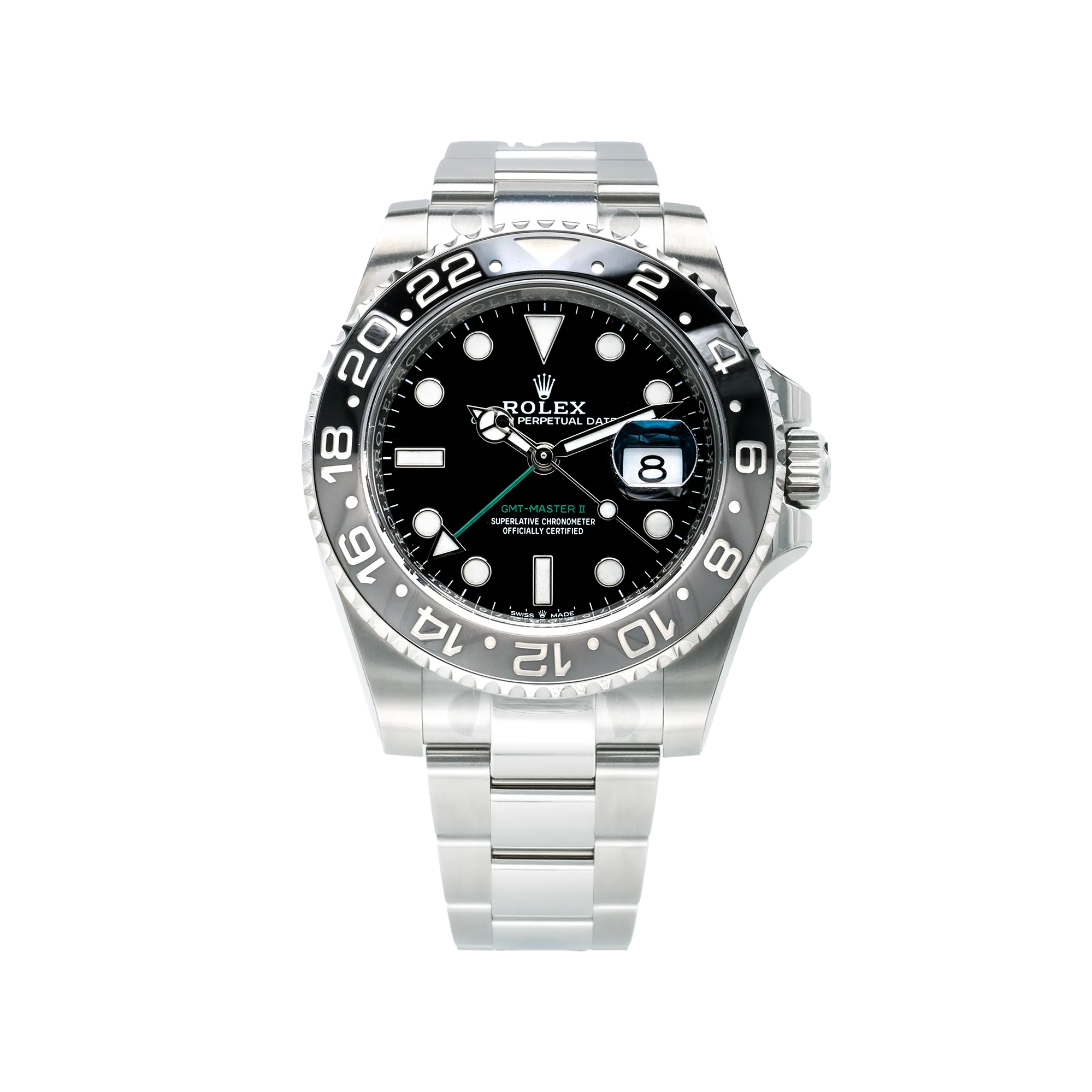 Rolex_GMT_Master_II_Bruce_Wayne_Oyster_126710GRNR - Close front