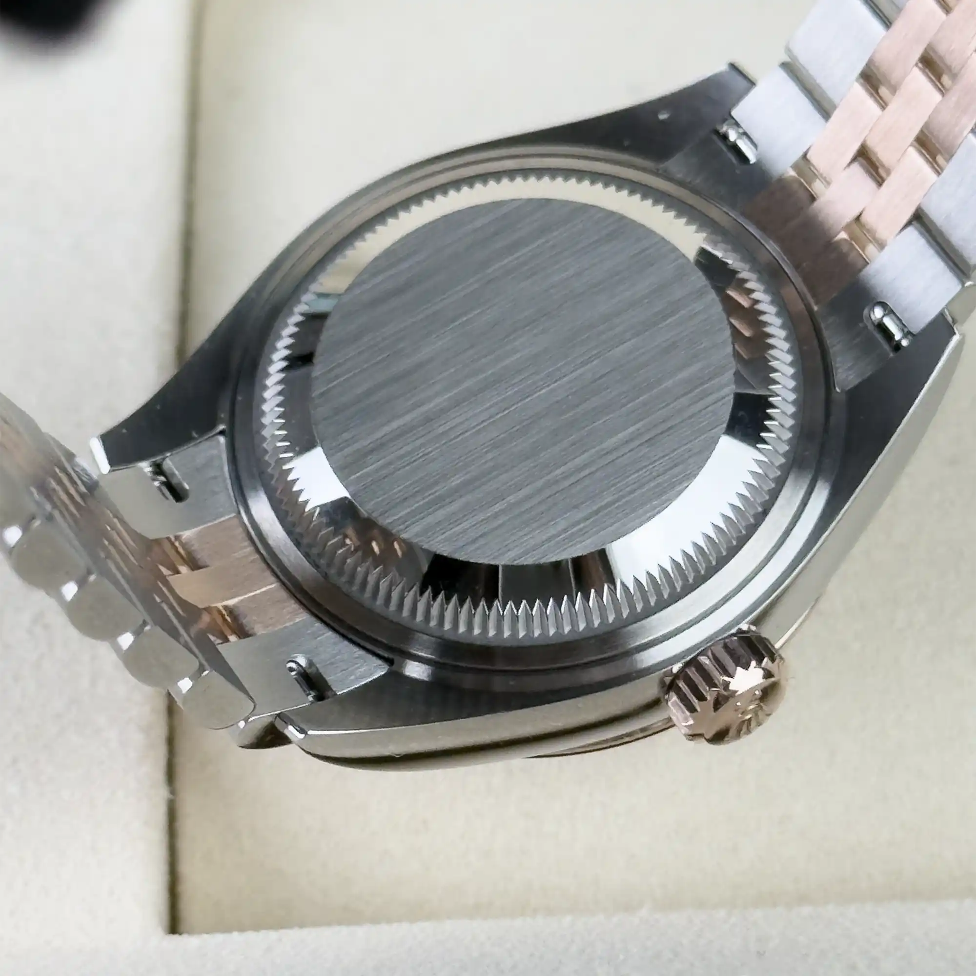 Rolex Lady Datejust 28 Purple Diamond Oystersteel Rose Gold Jubilee 279171 - Case back