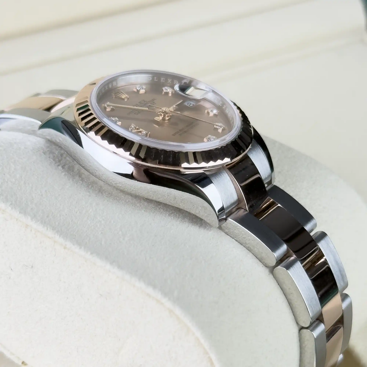 Rolex Lady Datejust 28 Rose Diamond Oystersteel Rose Gold Oyster 279171 - Side 1