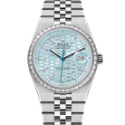 Rolex Land Dweller 36 Platinum Ice Blue Diamond Dial Flat Jubilee 127286TBR – 2025 New Release