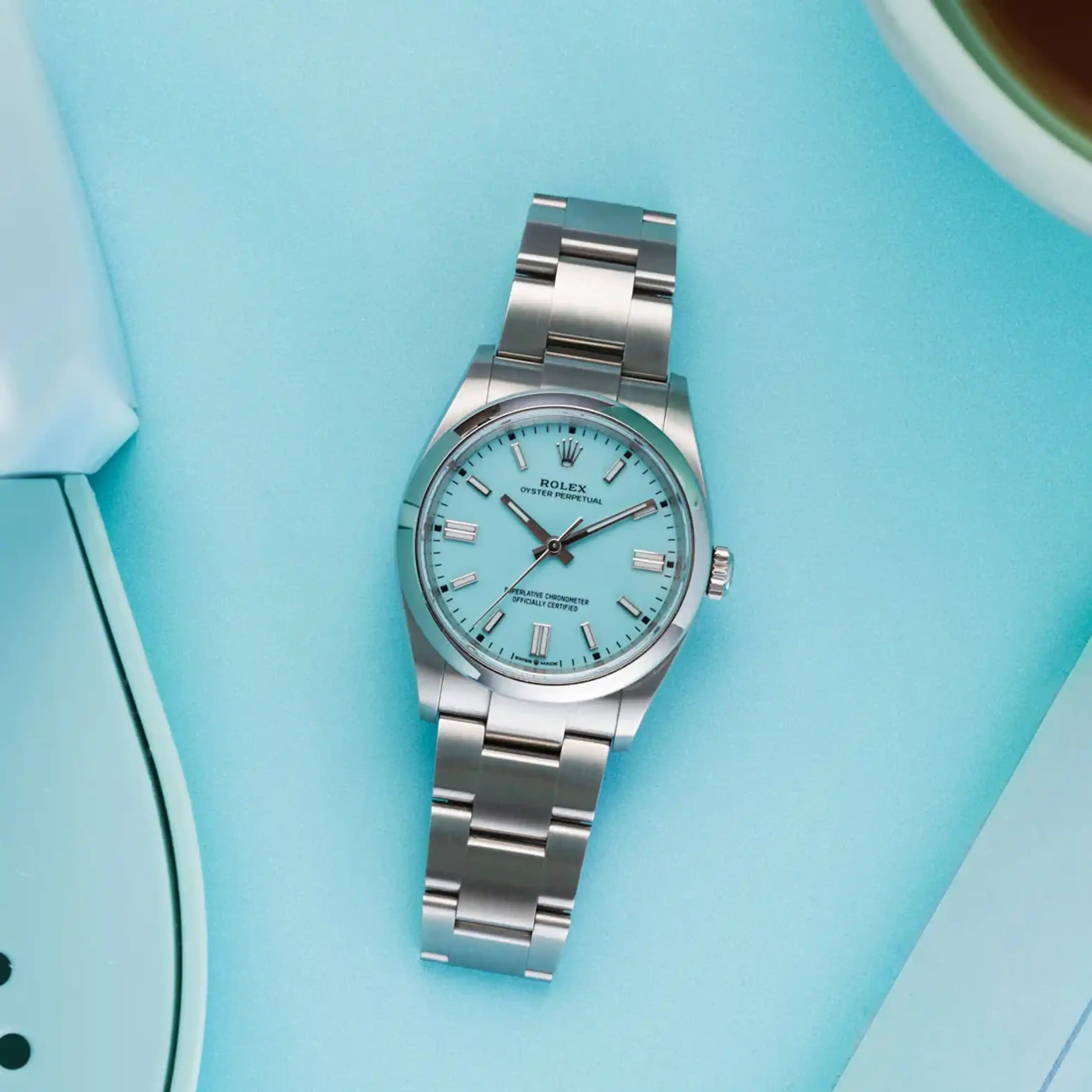 Rolex Oyster Perpetual 36 Tiffany Blue Dial 126000 - Banner
