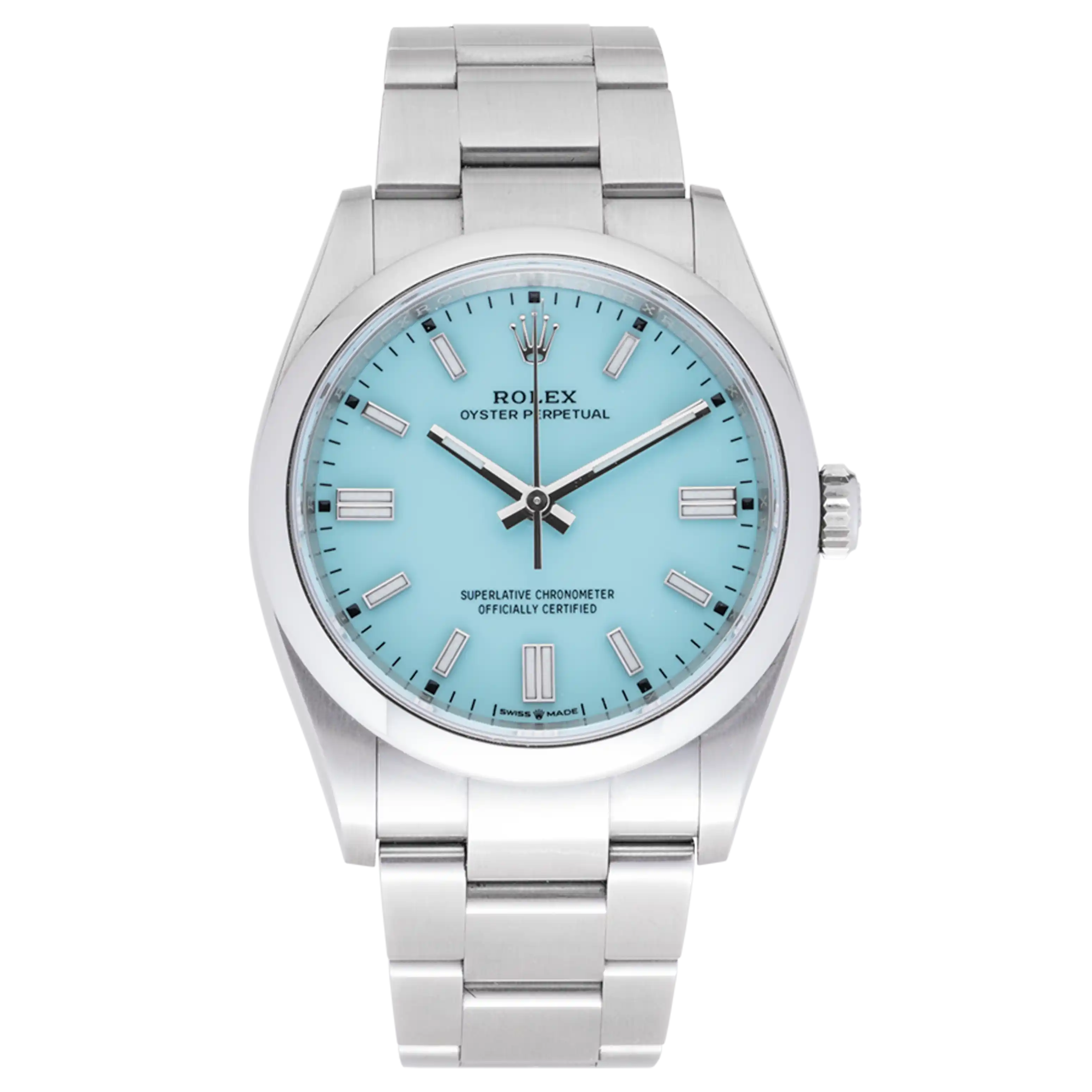 Rolex Oyster Perpetual 36 Tiffany Blue Dial 126000 - Front