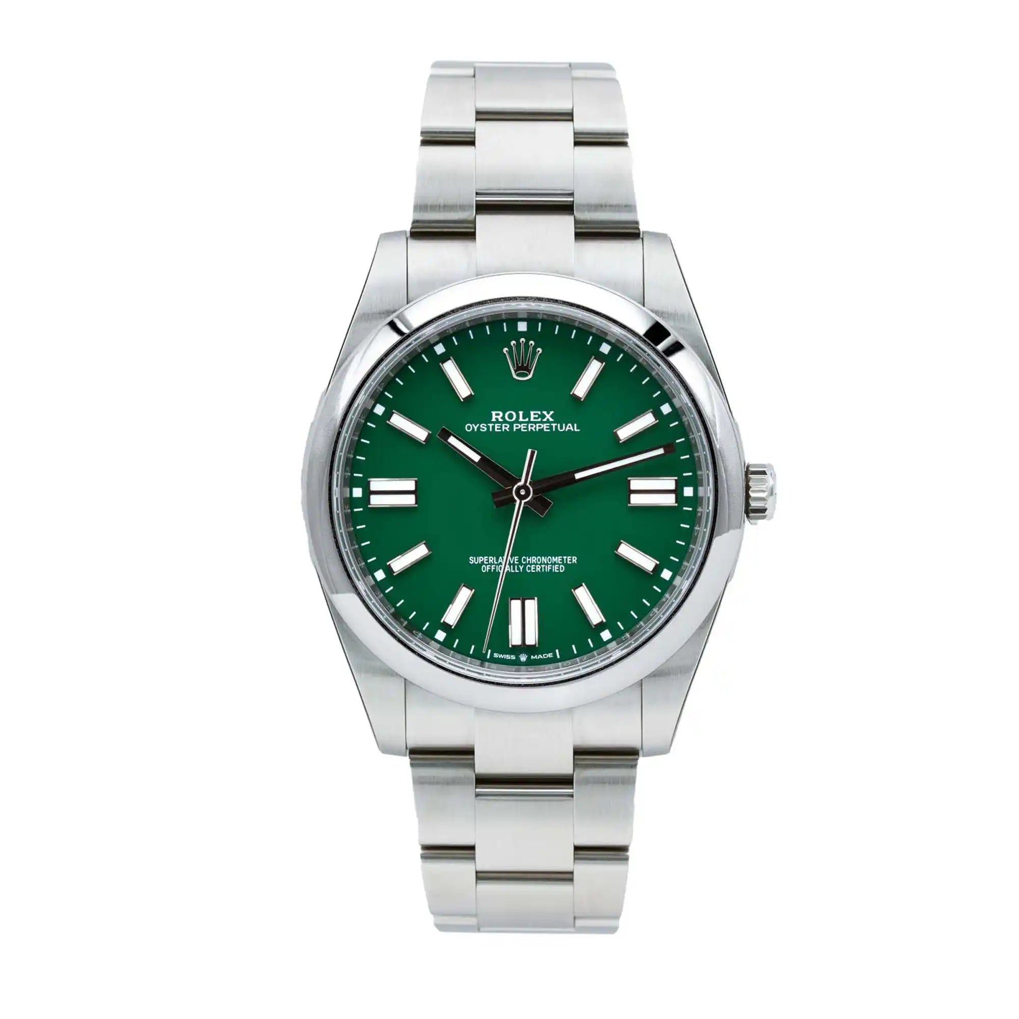 Rolex Oyster Perpetual 41 Green Dial 124300 - Front